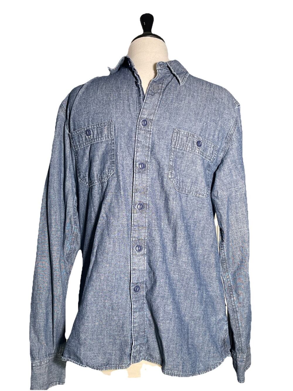 Arbor Shirt Adult Small Dark Blue Chambray Outdoors Workwear Camping Hiking Mens